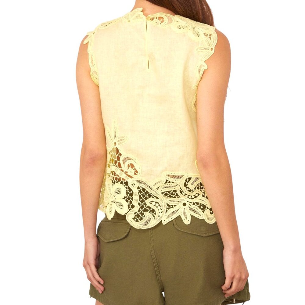 ULLA JOHNSON MARLIS GUIPURE LACE PANELED TOP SIZE S, 4 NEW - Picture 6 of 13